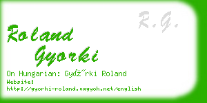 roland gyorki business card